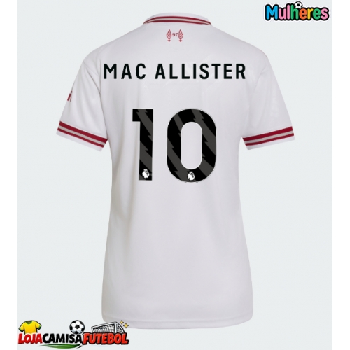 Camisa de Futebol Liverpool Alexis Mac Allister #10 Equipamento Secundário Mulheres 2026-27 Manga Curta